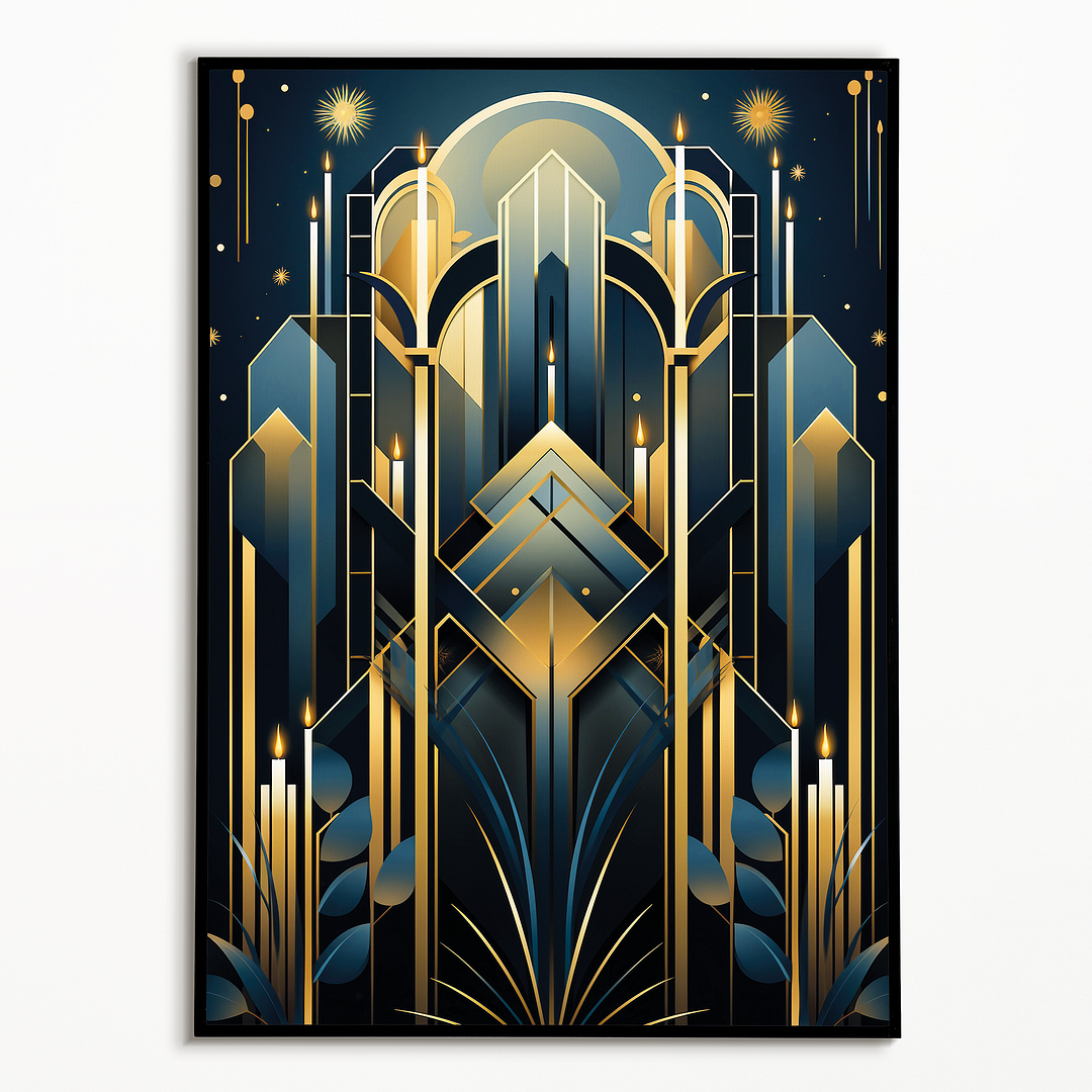 Art Deco Pattern (Candles) - Art Print