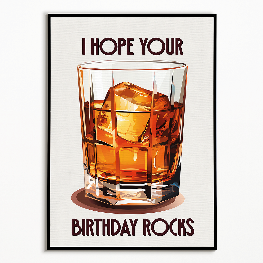 Your Birthday rocks - Art Print