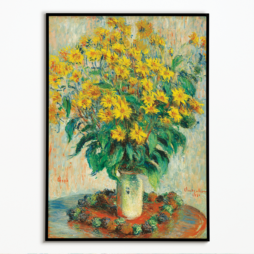 Jerusalem Artichoke Flowers By Claude Monet - Art Print