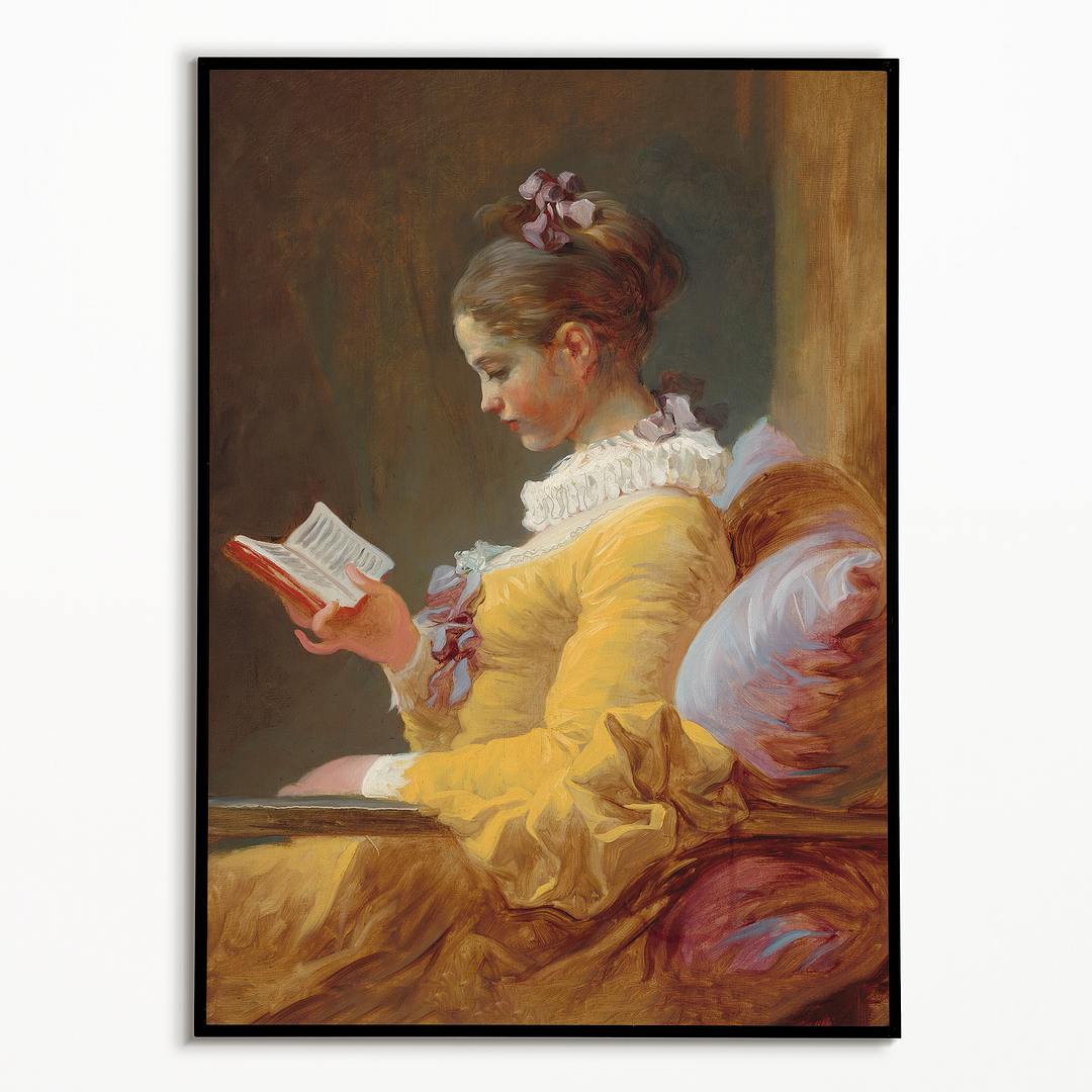 A Young Girl Reading By Jean-Honoré Fragonard - Art Print
