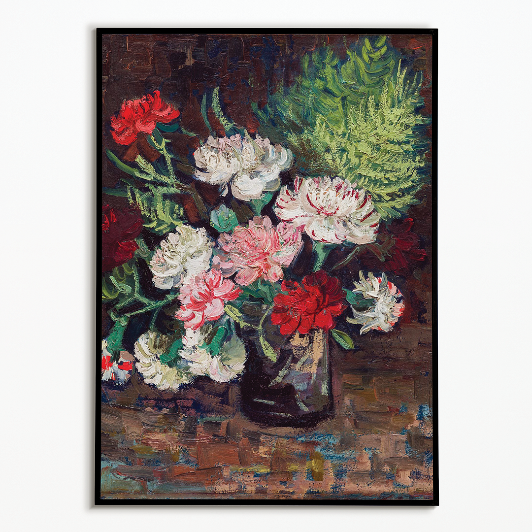 Vase with Carnations By Van Gogh - Art Print