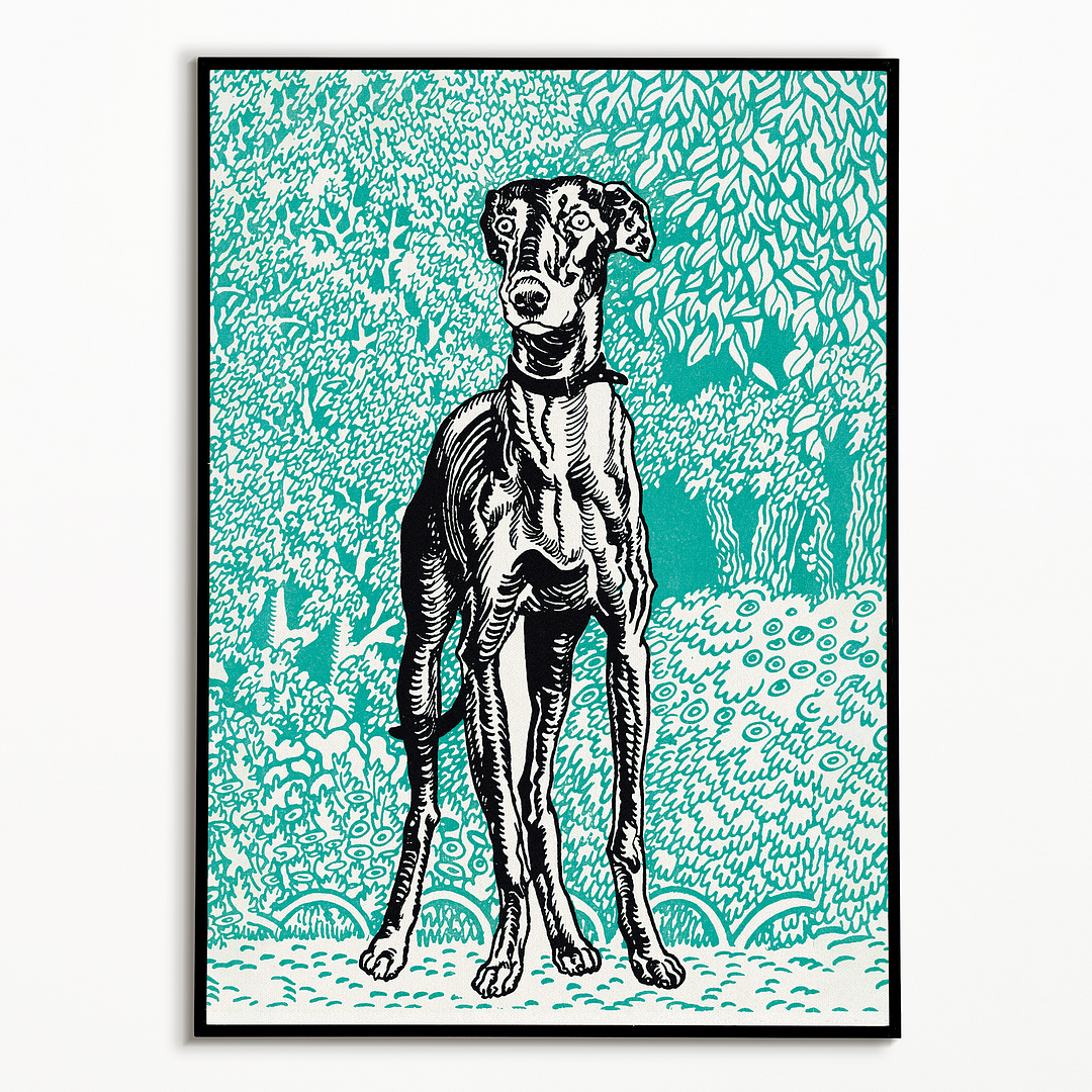 Greyhound By Moriz Jung - Art Print