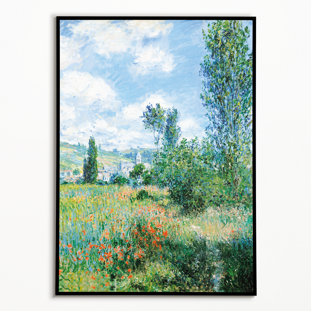View of Vétheuil (1880) by Claude Monet - Art Print