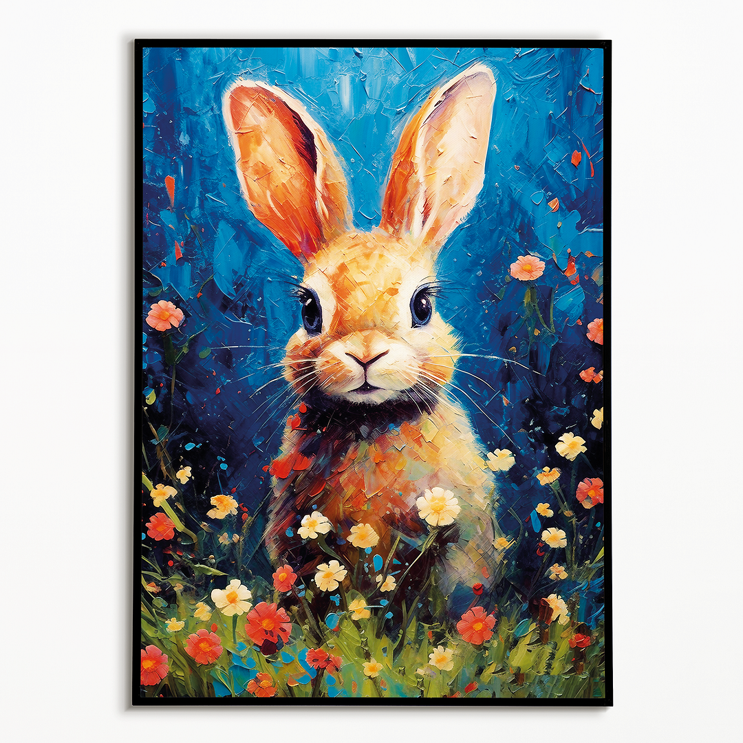 Little bunny painting - Art Print