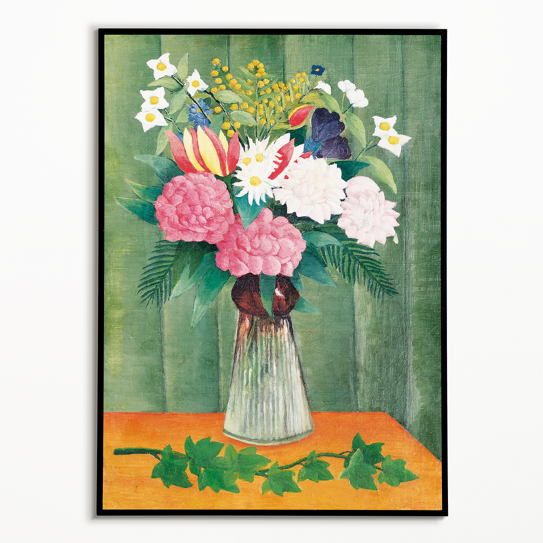 Flowers in a Vase by Henri Rousseau - Art Print