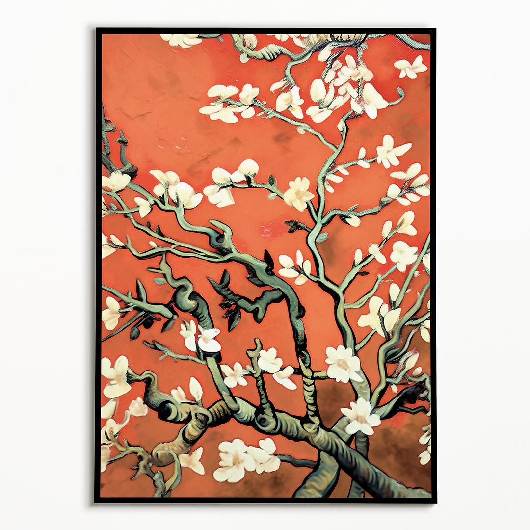 Almond blossom (Orange) By Vincent van Gogh - Art Print