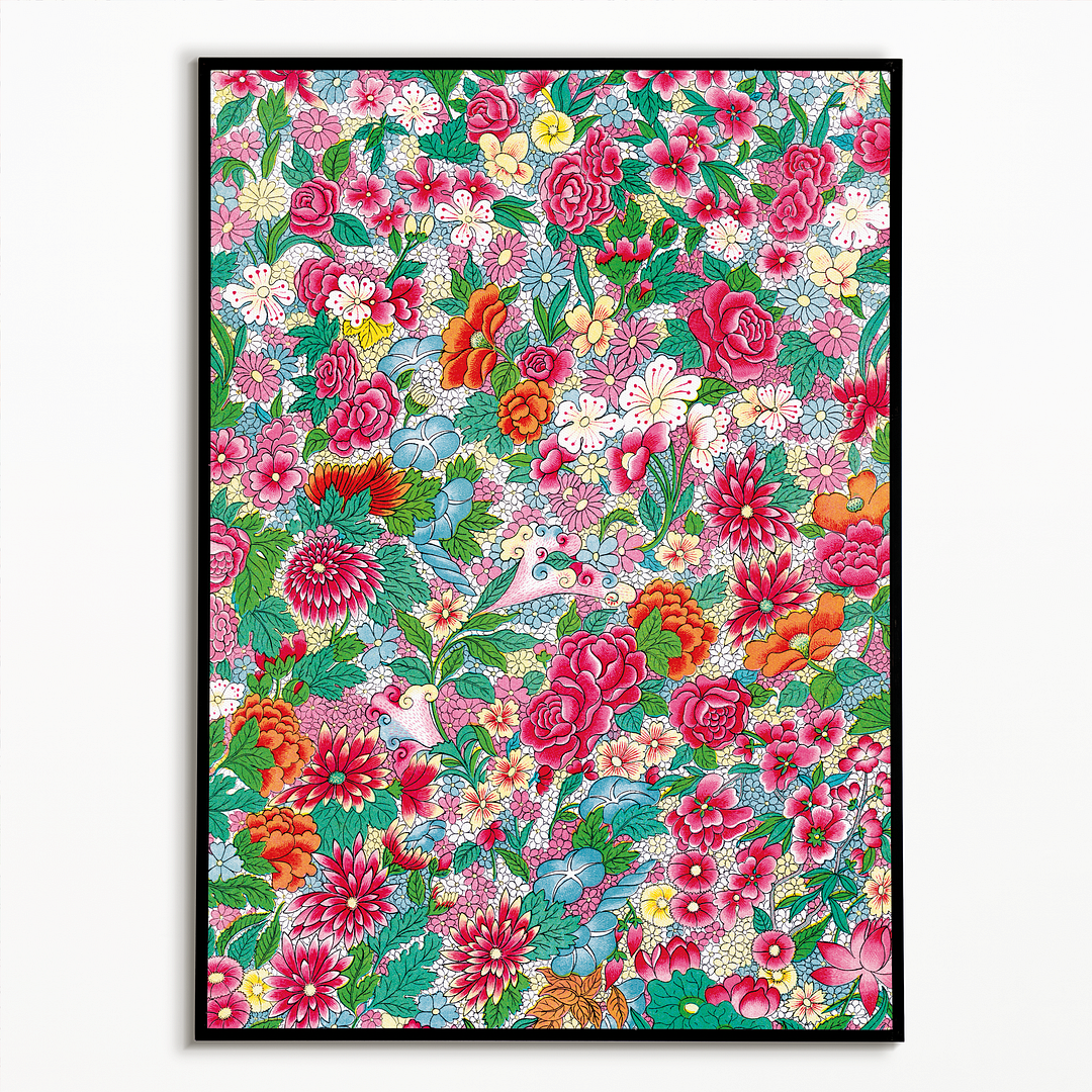 Colorful flower pattern - Art Print