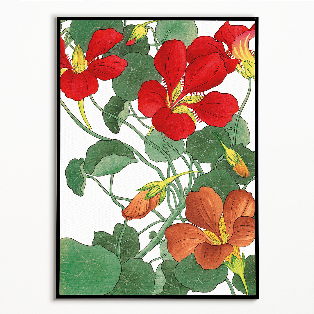 Nasturtium By Tanigami Kônan Art-Print