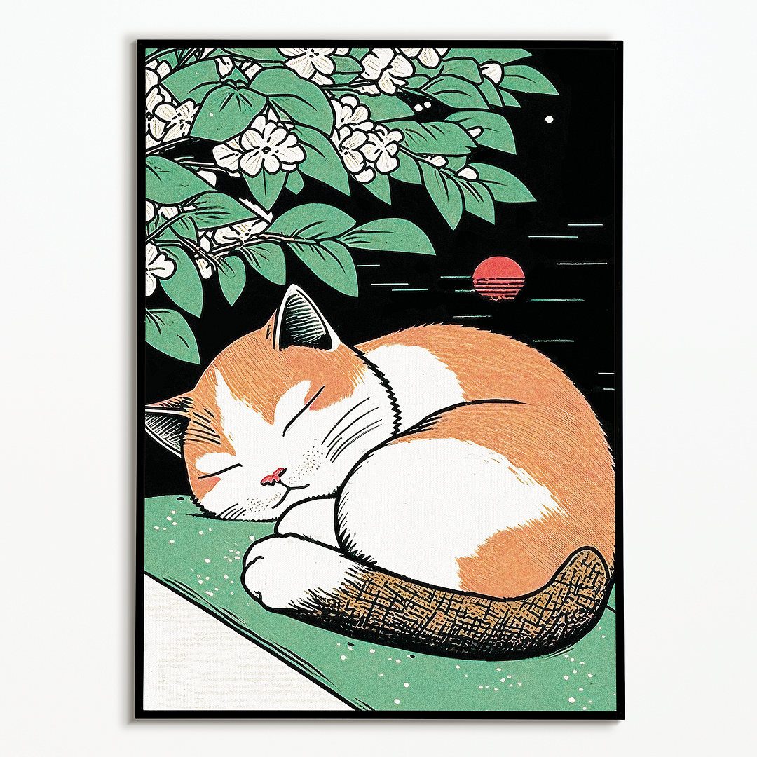 Little sleeping kitten - Art Print