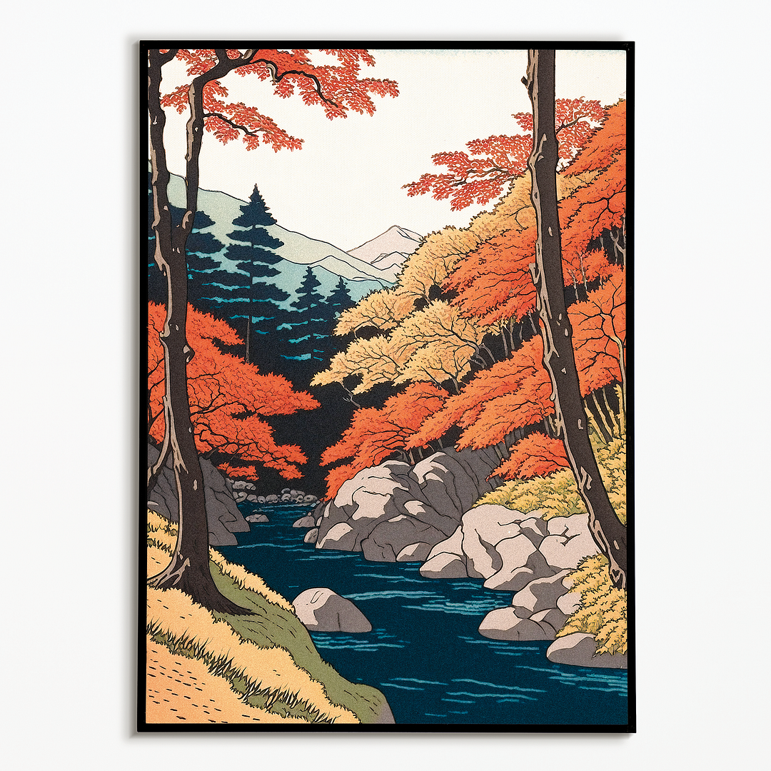River during the fall - Art Print