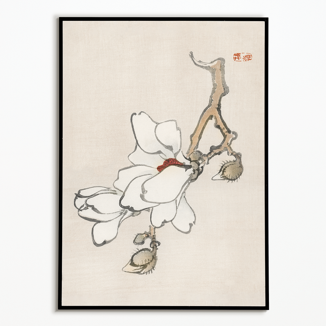 Magnolia by Kōno Bairei - Art Print