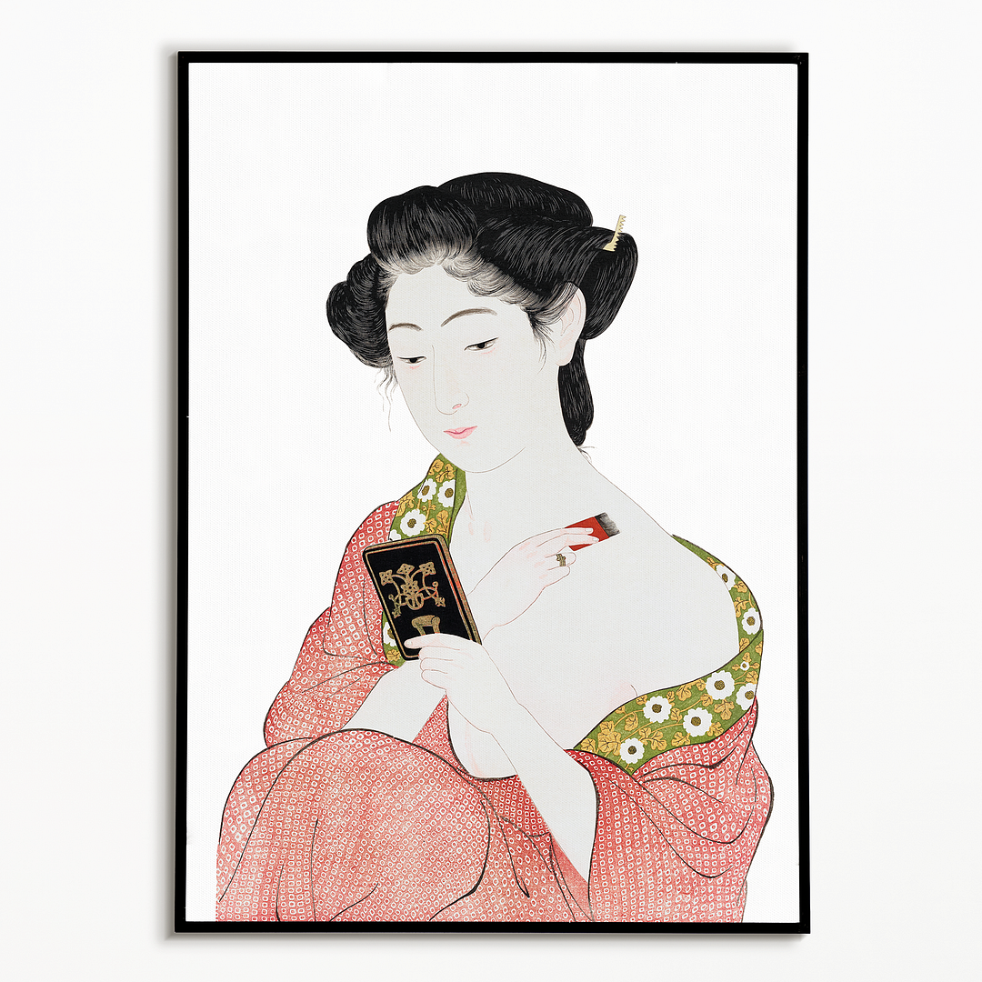 Woman Applying Powder by Goyō (Cutout) Hashiguchi - Art Print