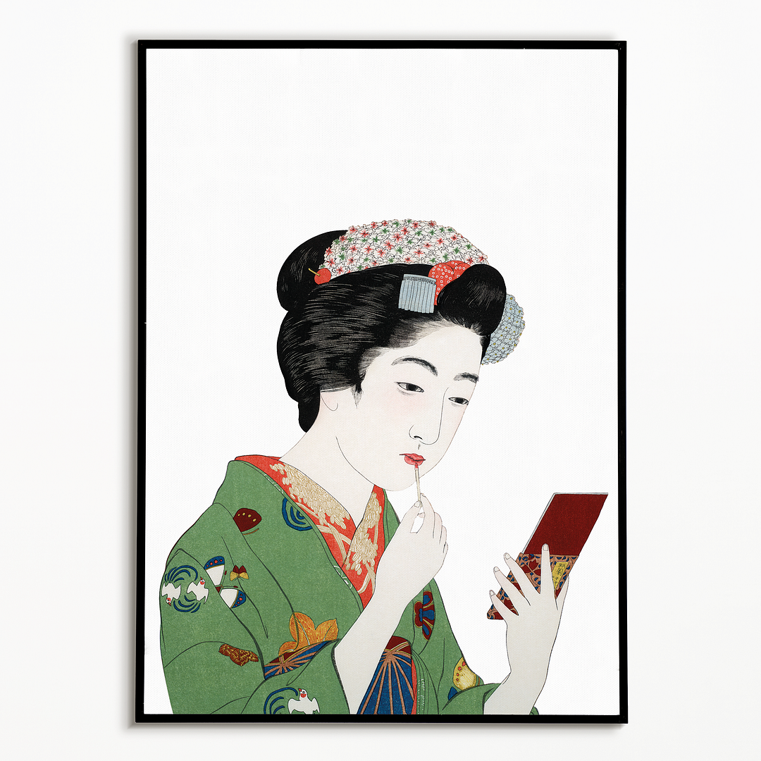 Woman Applying Rouge by Goyō (Cutout) Hashiguchi - Art Print