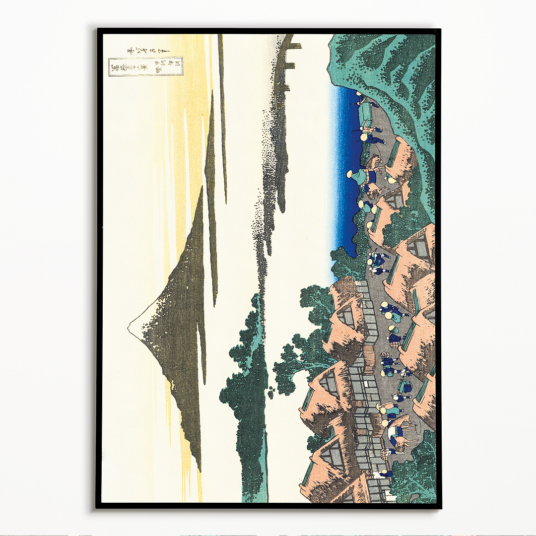 Dawn at Isawa in the Kai province by Katsushika Hokusai - Art Print