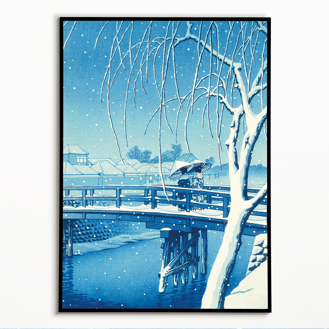 Bridge over edo river - Art Print