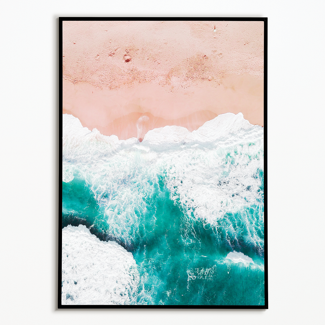 Captivating Coastal Beauty from Above - Art Print