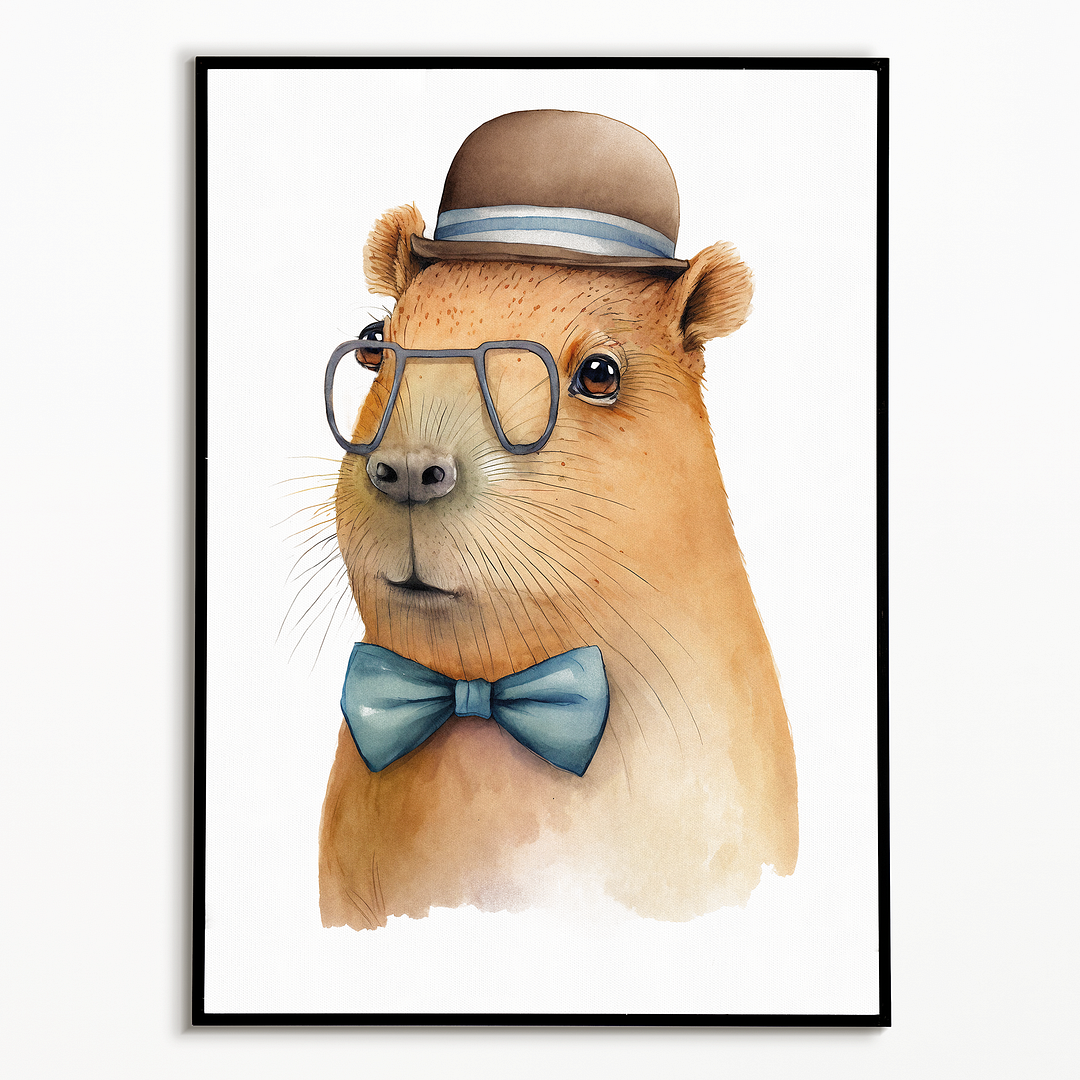 Capybara being a gentleman - Art Print