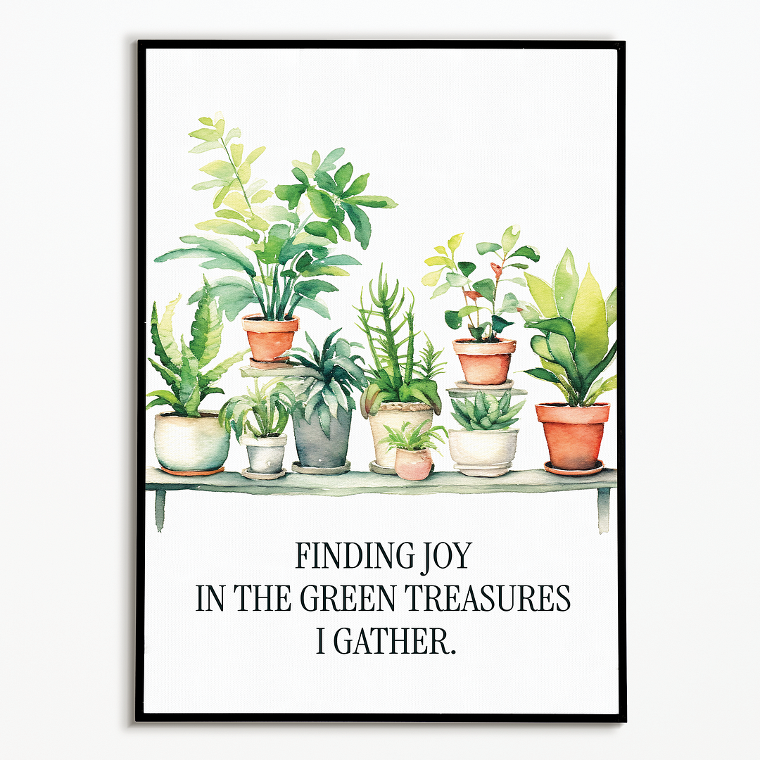 Green Treasures I gather. - Art Print