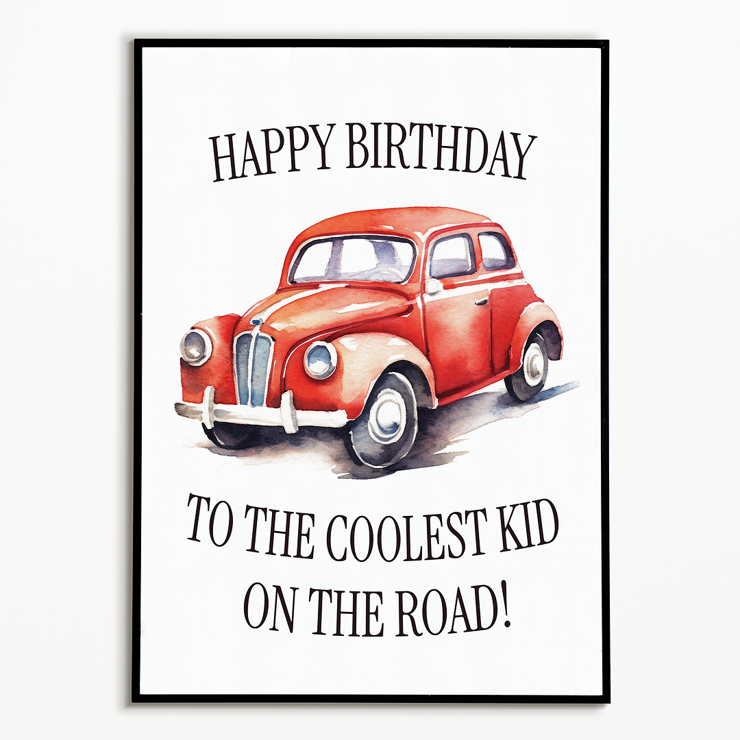 Coolest kid on the road! - Art Print