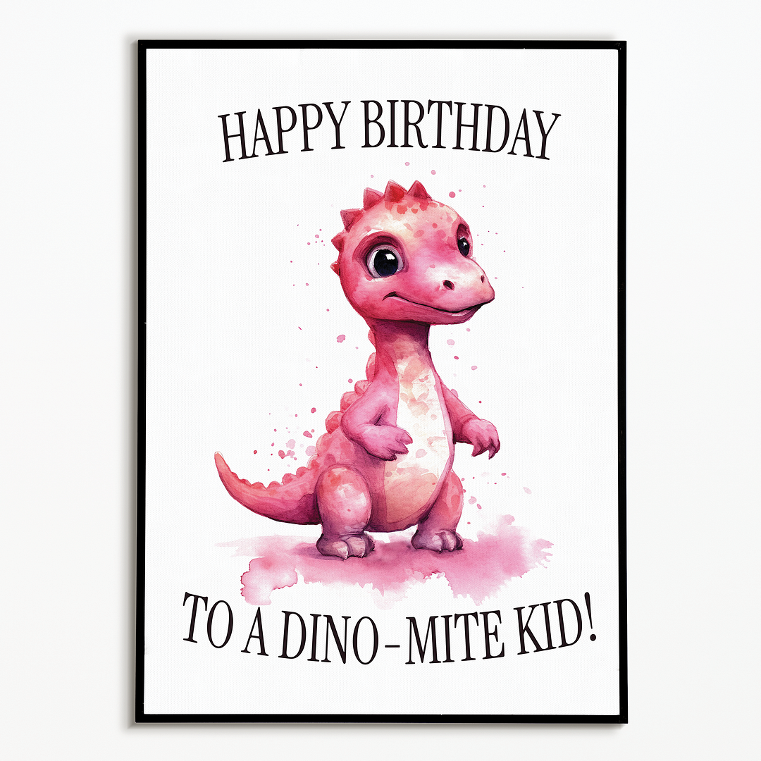 Dino-mite girl! - Art Print