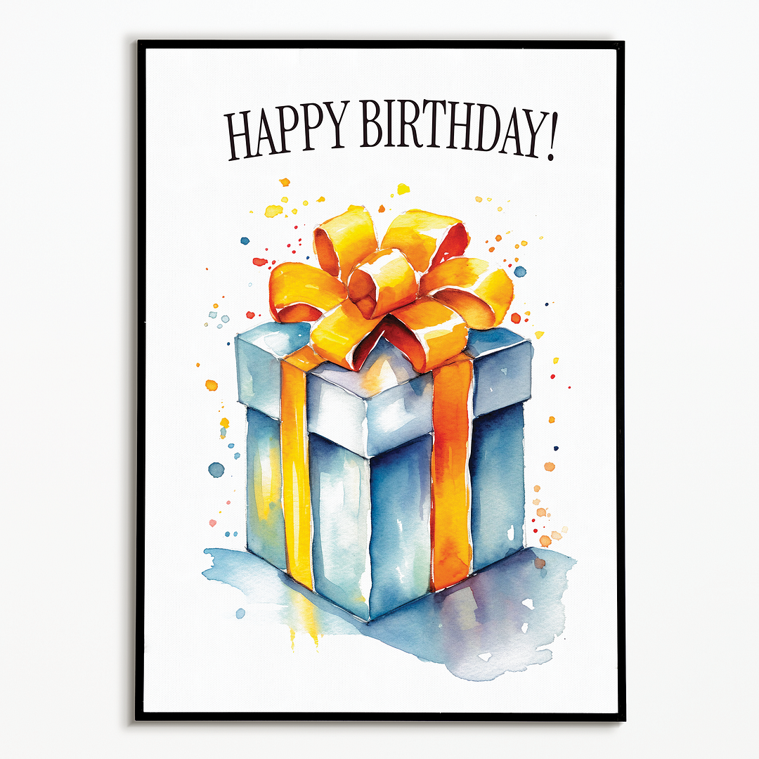 Happy birthday gift. - Art Print