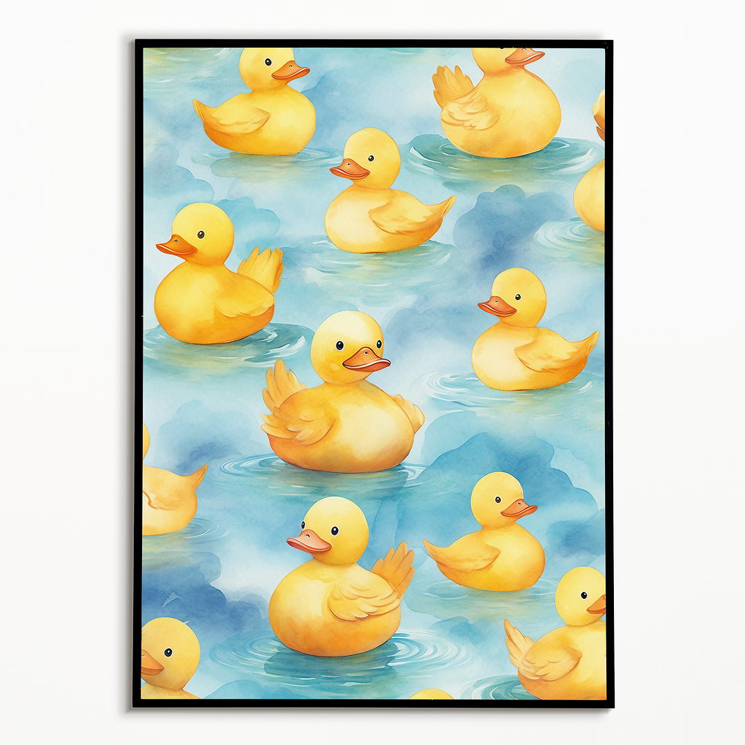 Pattern of duck in water - Art Print