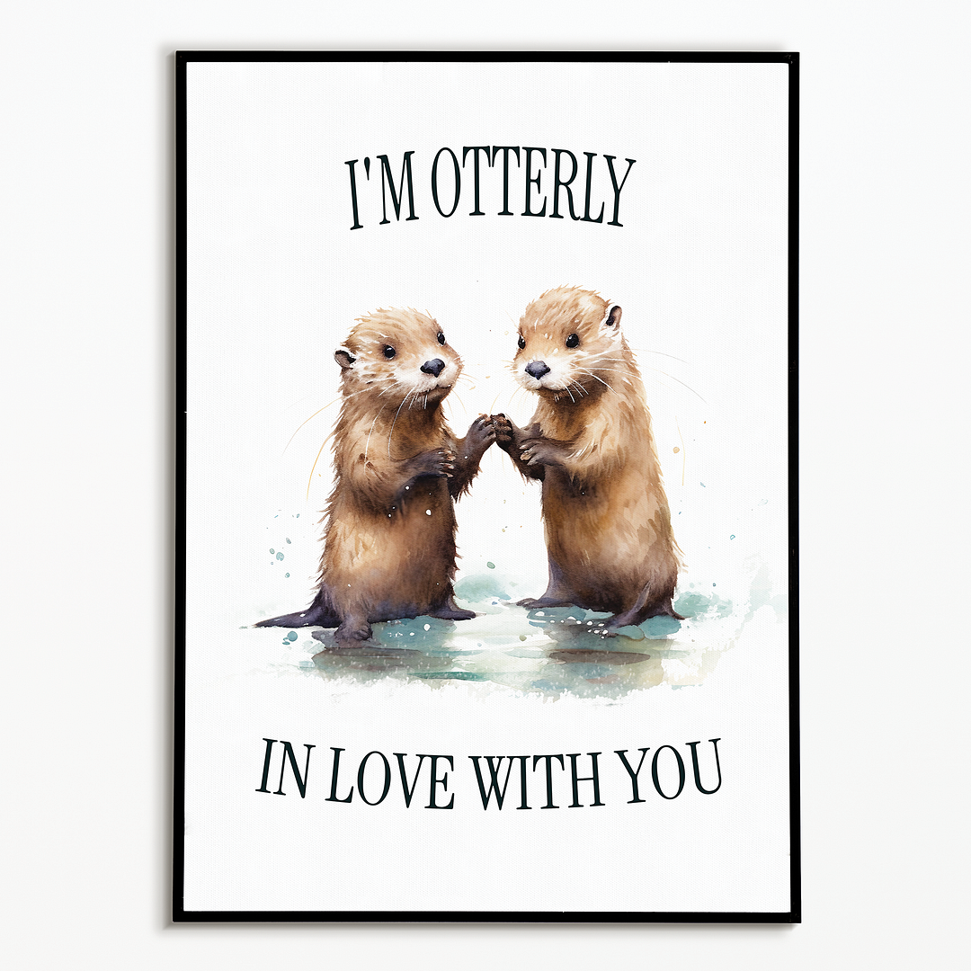 Otterly in love - Art Print