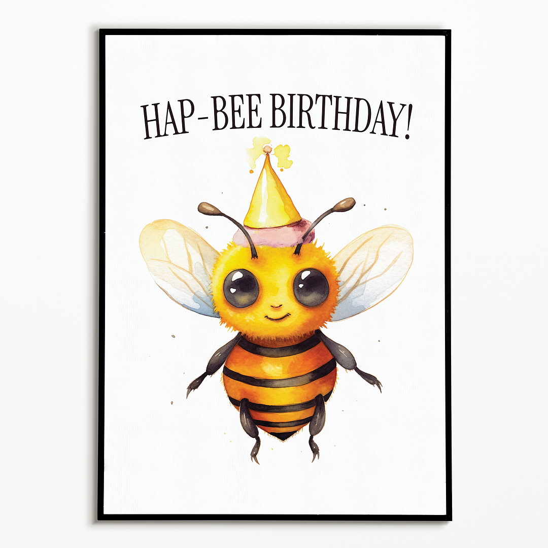 Hap-bee birthday - Art Print