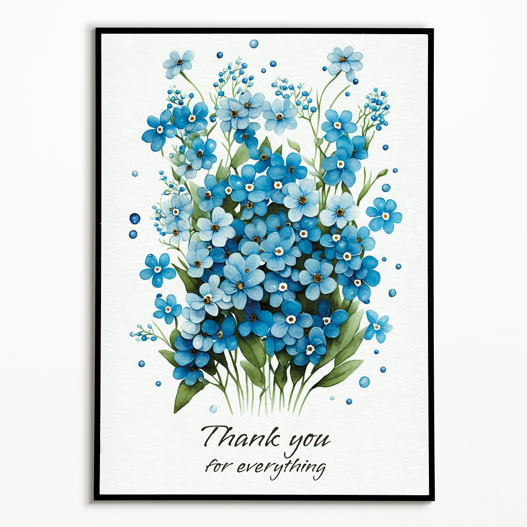 Thank you Forget me not - Art Print