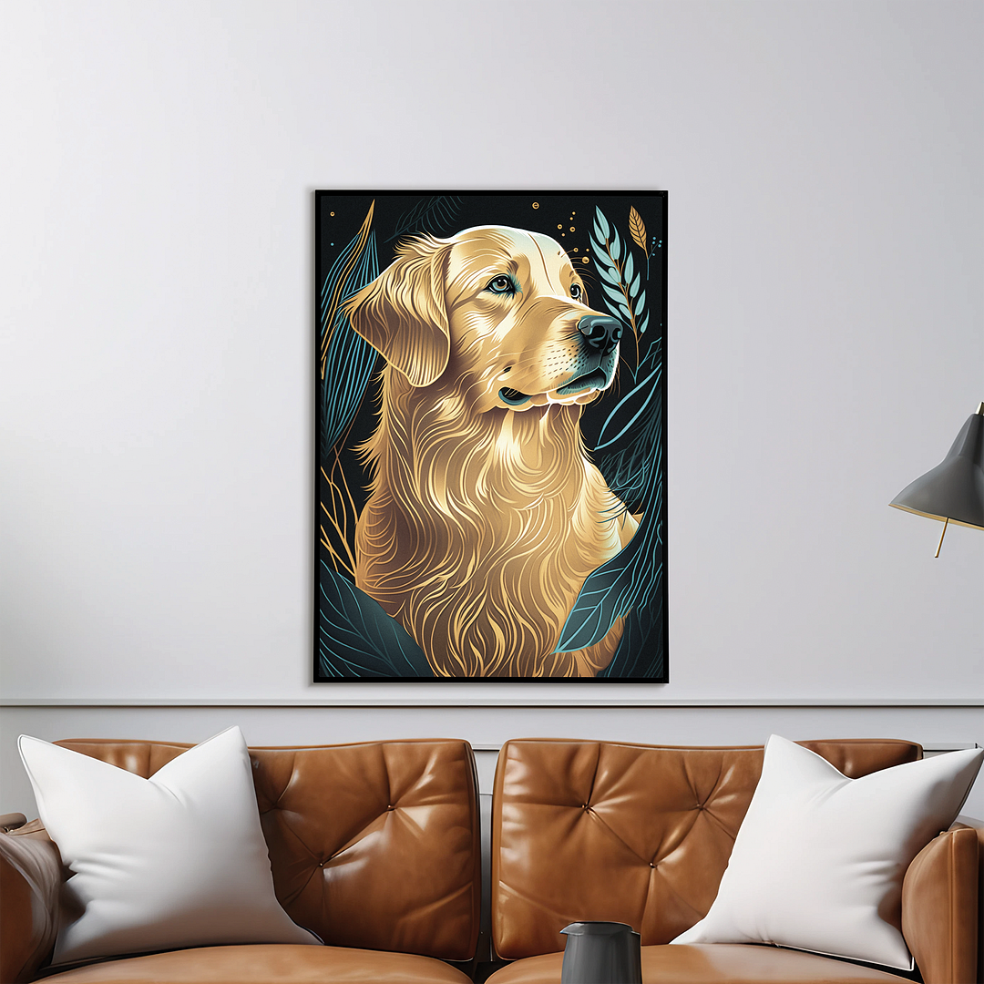Proud golden retriever - Art Print