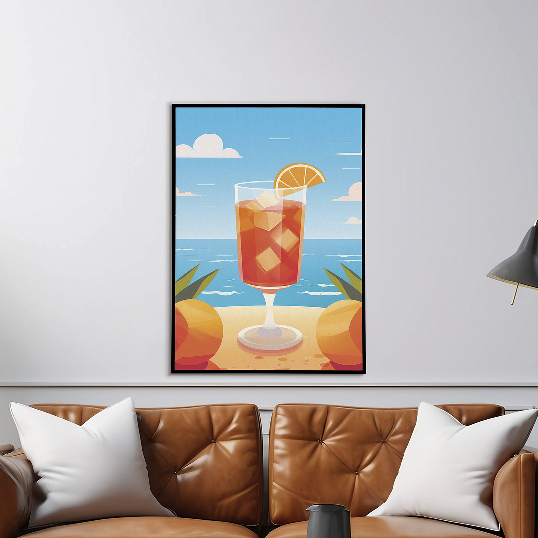 Aperol Spritz at the beach - Art Print