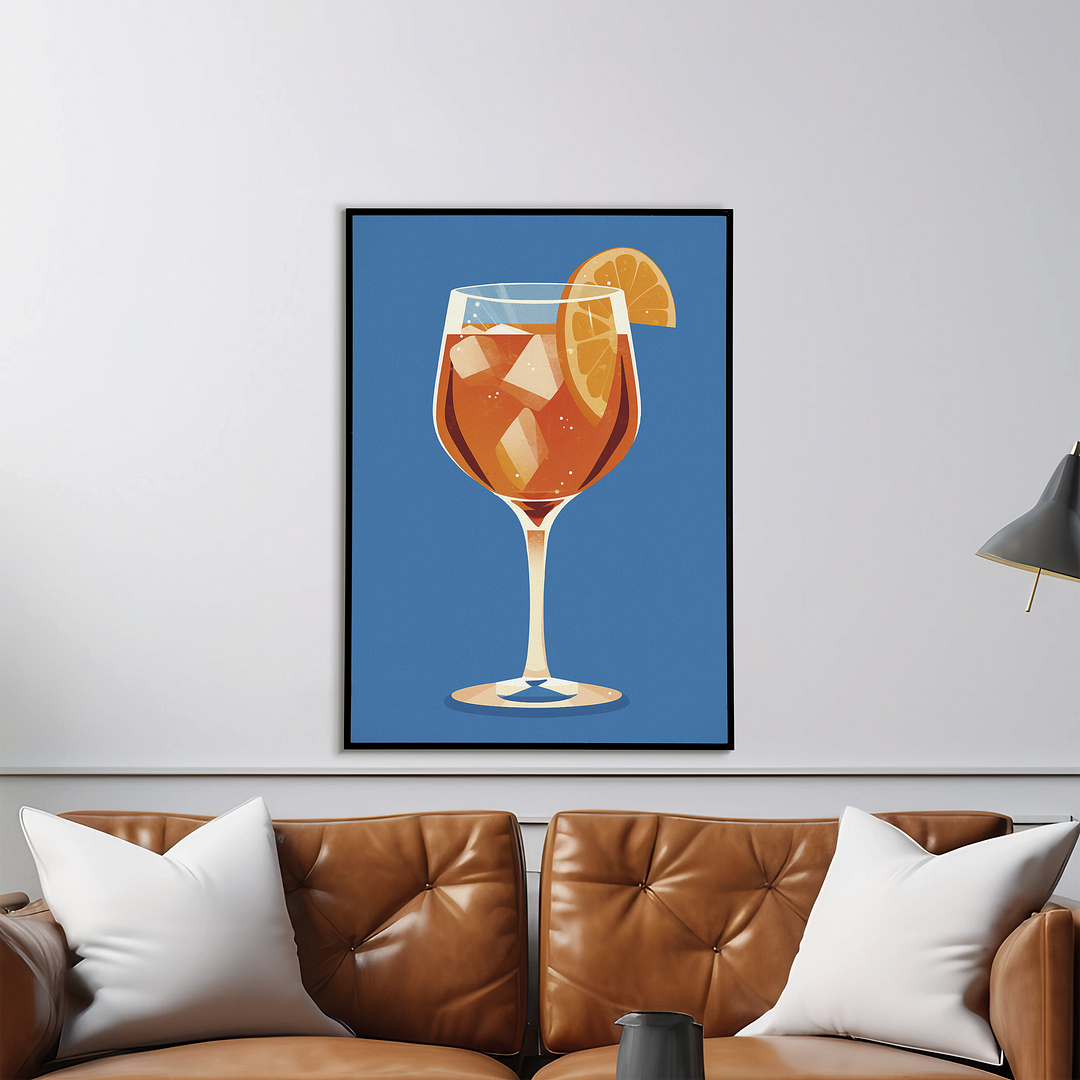 Aperol Spritz (Blue) - Art Print