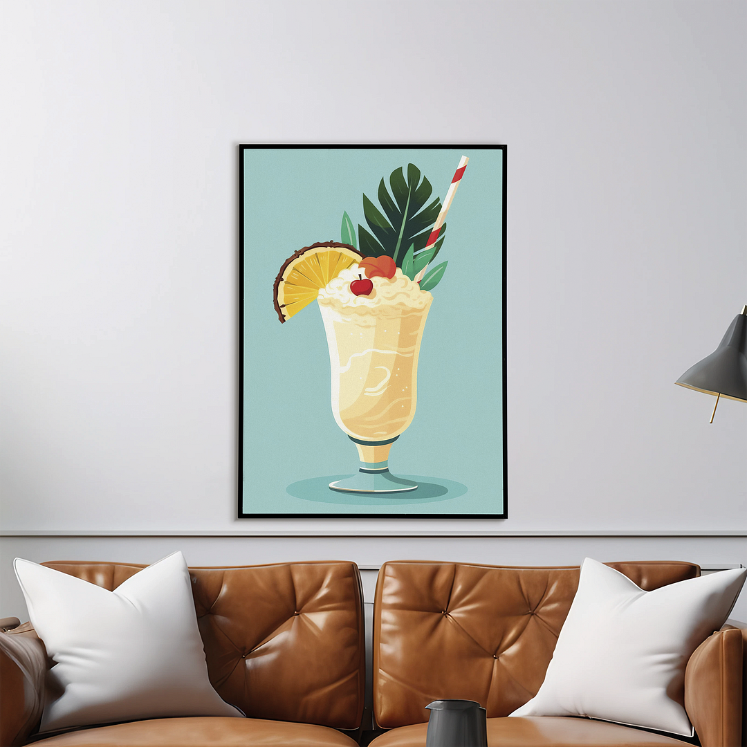Pina colada (Light blue) - Art Print