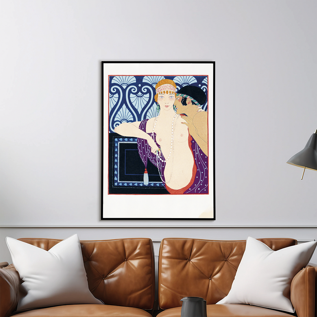 Les Trois Beautes de Mnasidika by George Barbier - Art Print