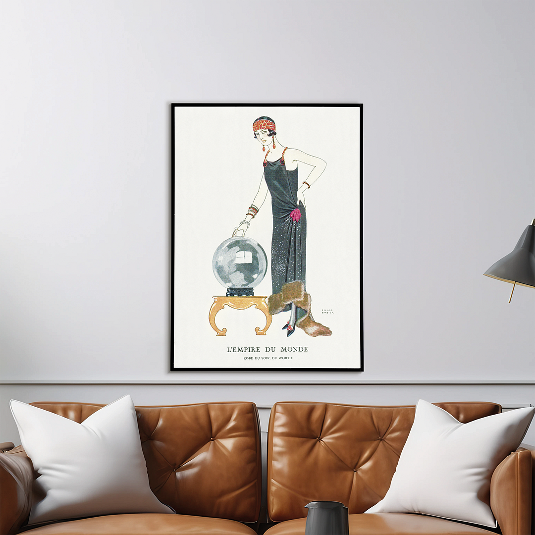 L'Empire du monde: Robe du soir, de Worth - Art Print