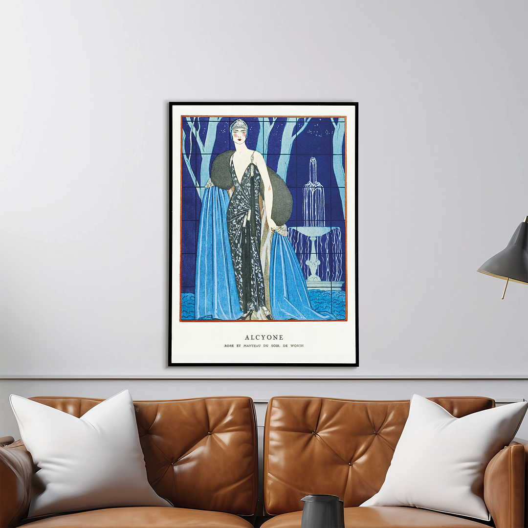 Alcyone / Robe et manteau du soir, de Worth - Art Print