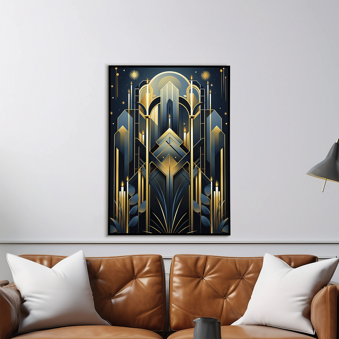 Art Deco Pattern (Candles) - Art Print