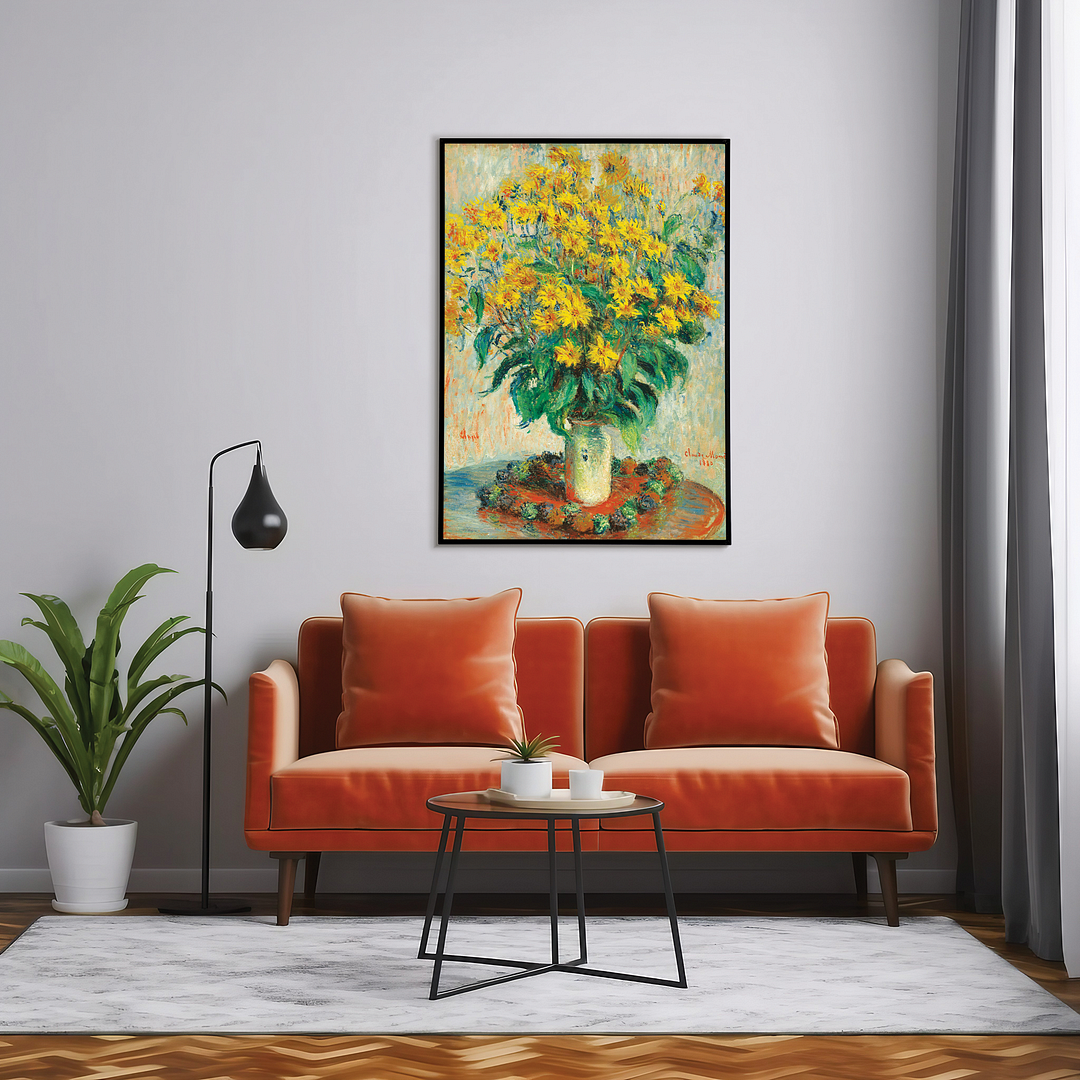 Jerusalem Artichoke Flowers By Claude Monet - Art Print