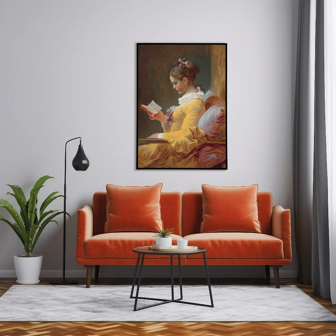 A Young Girl Reading By Jean-Honoré Fragonard - Art Print