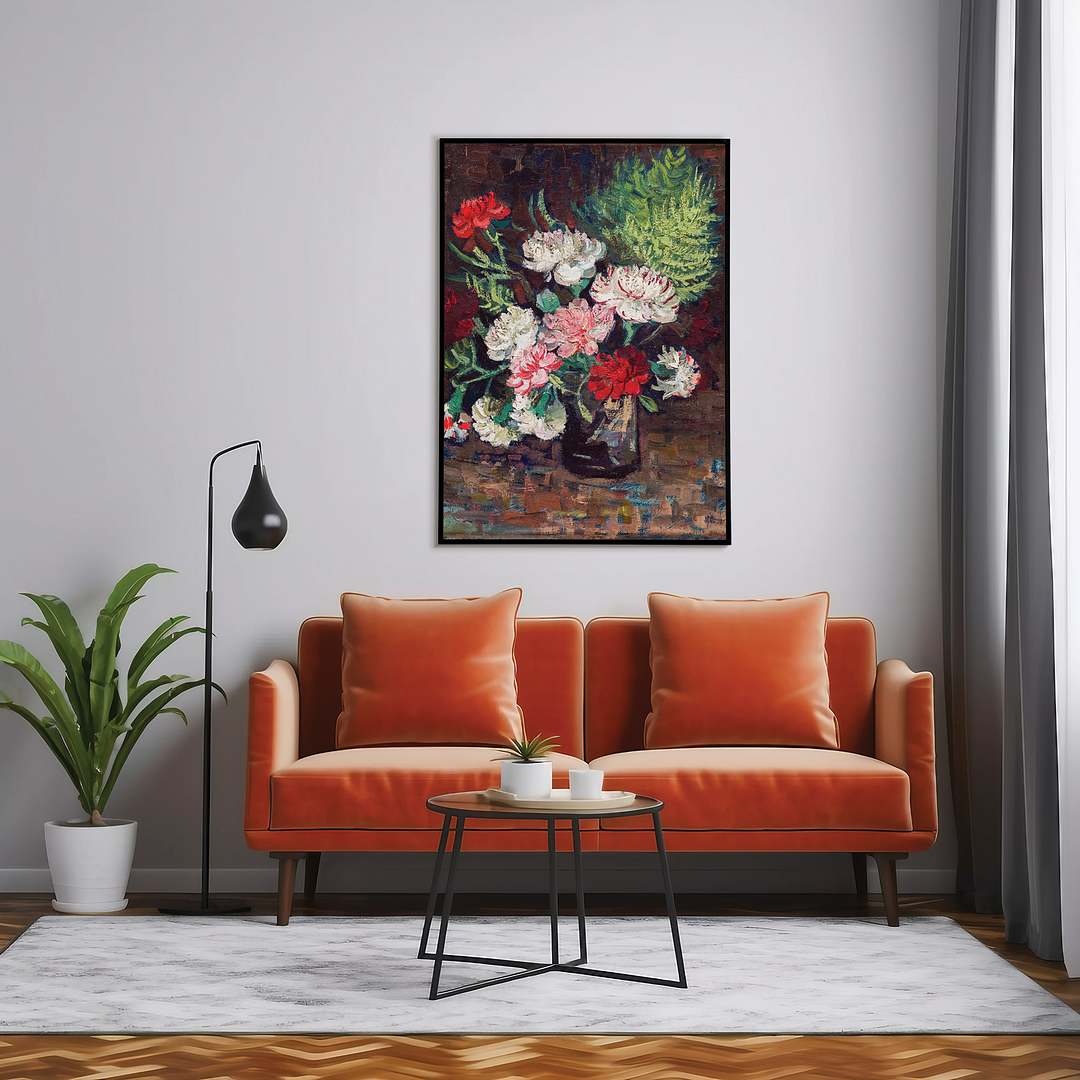 Vase with Carnations By Van Gogh - Art Print