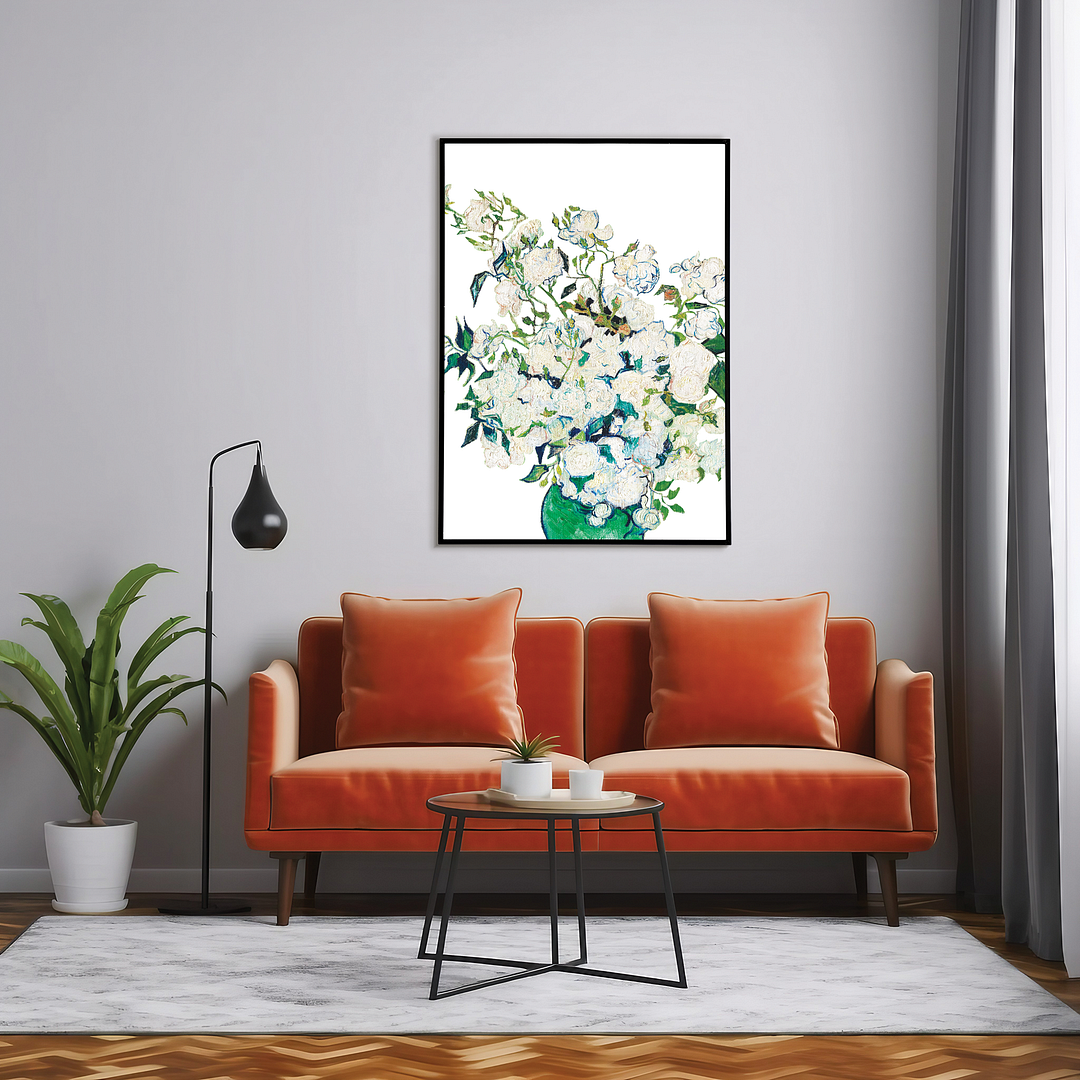 Roses Cutout By Van Gogh - Art Print
