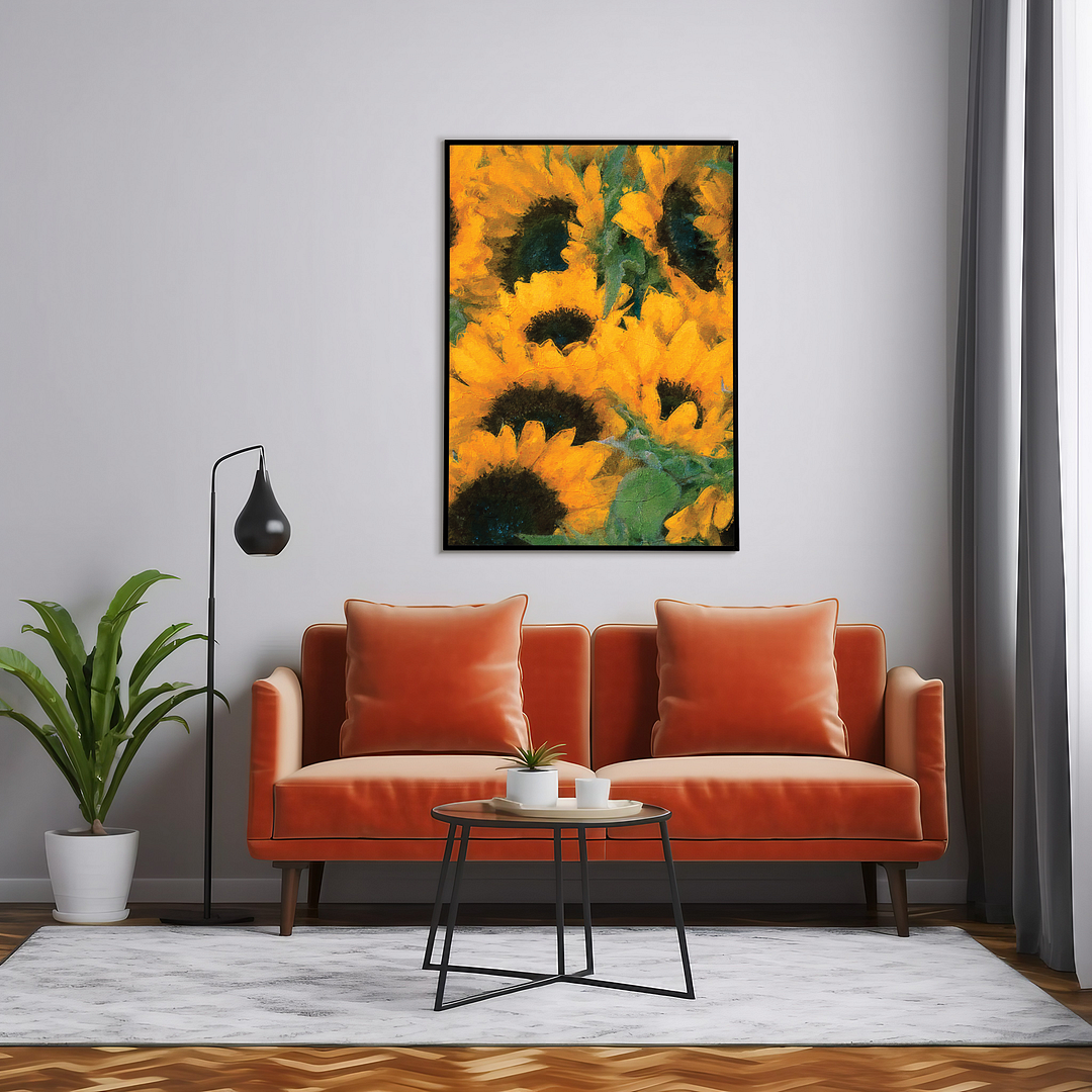 Painting of sunflowers - Art Print