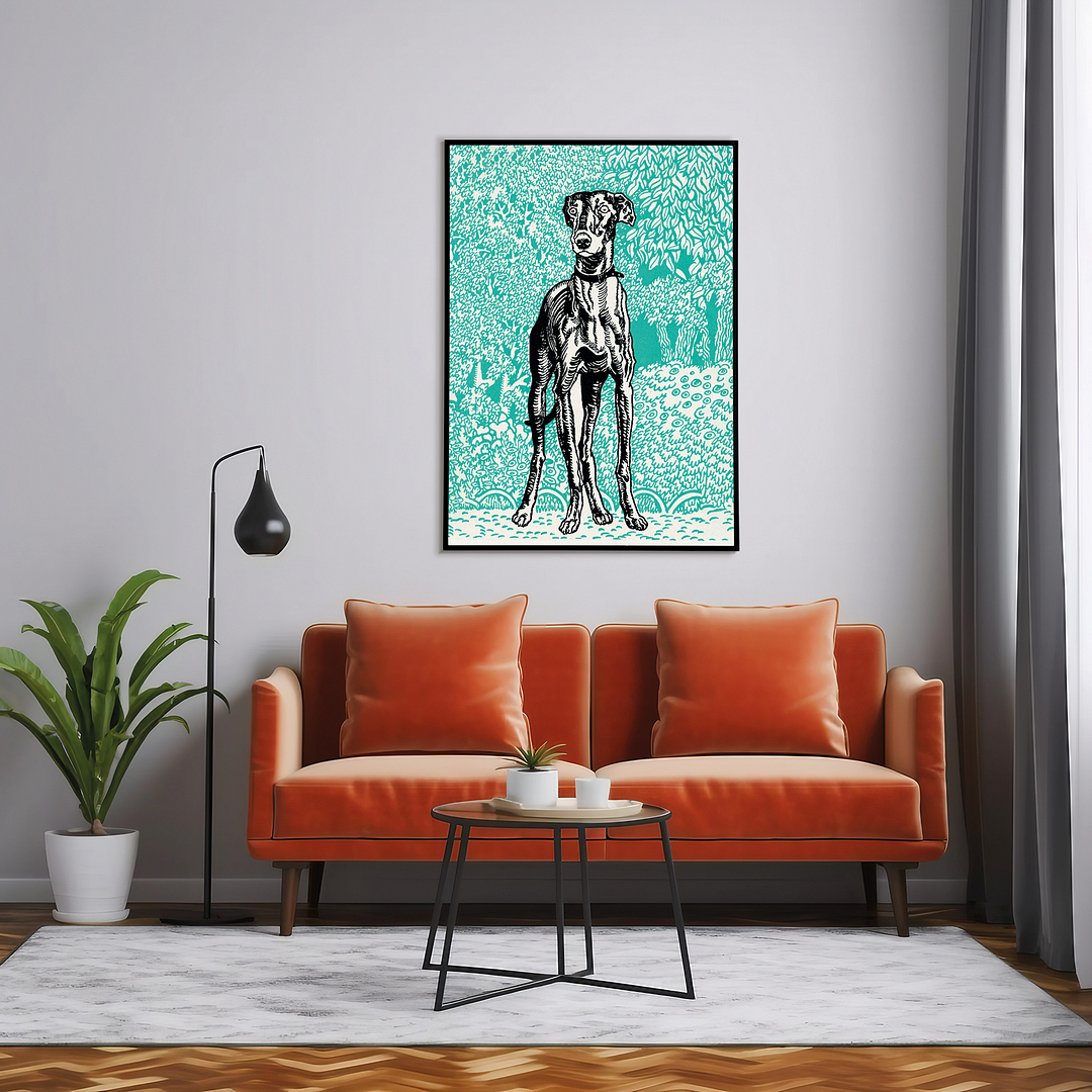 Greyhound By Moriz Jung - Art Print