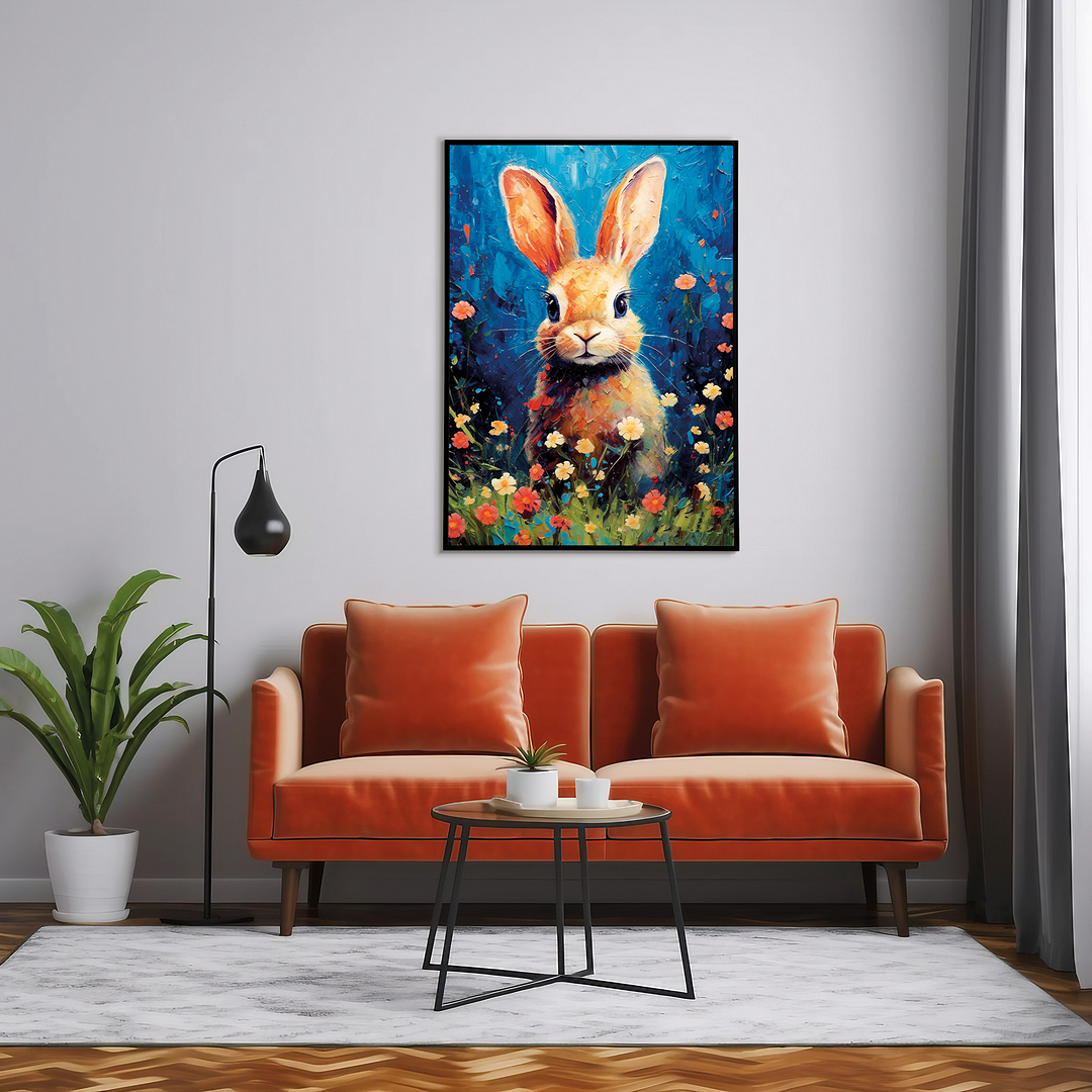 Little bunny painting - Art Print