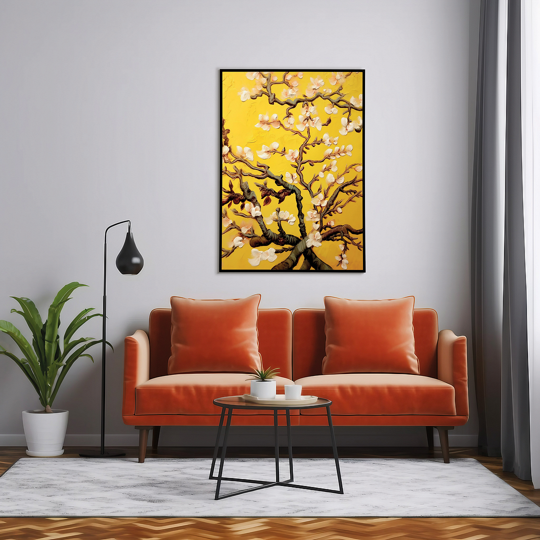 Almond blossom (Yellow) By Vincent van Gogh - Art Print