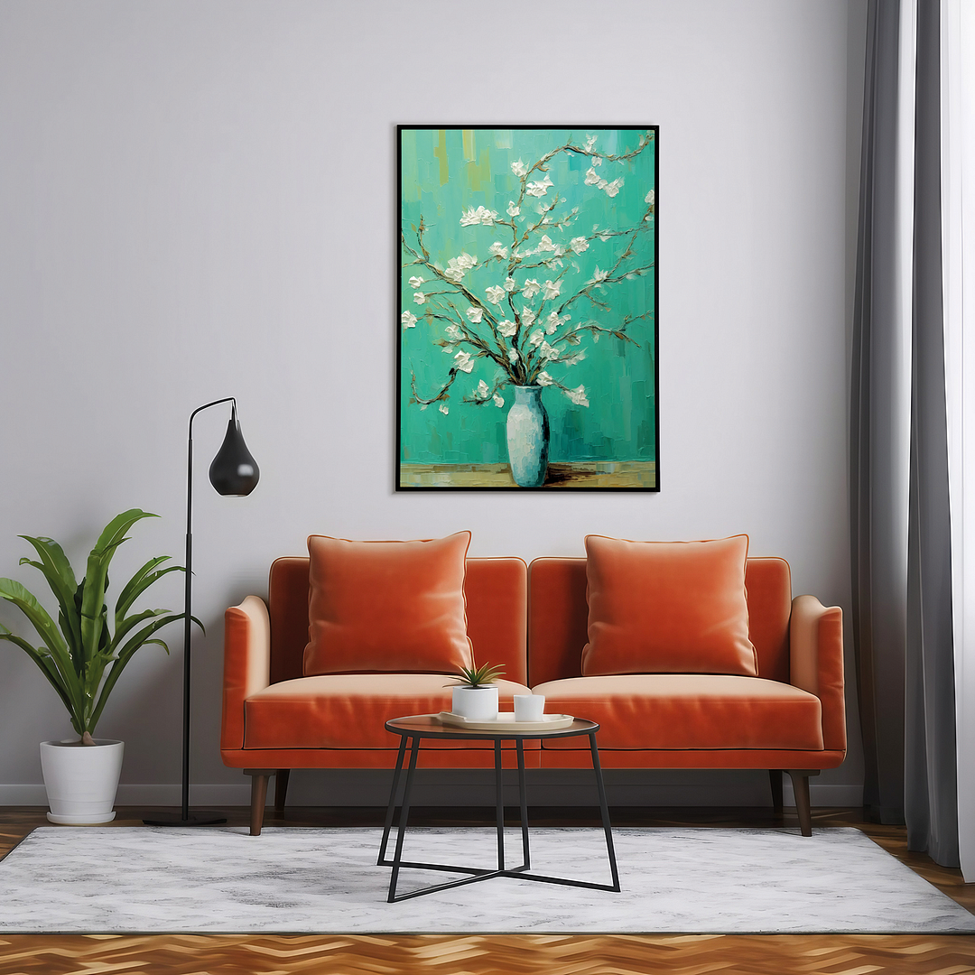 Almond blossom in a vase By Vincent van Gogh - Art Print