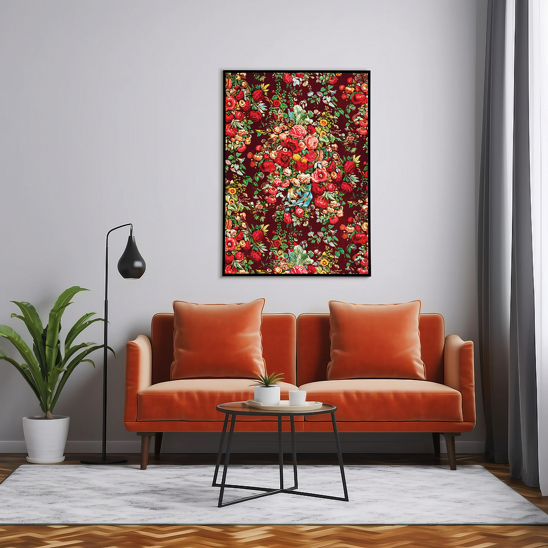 Chintz pattern by Sir Matthew Digby wyatt - Art Print