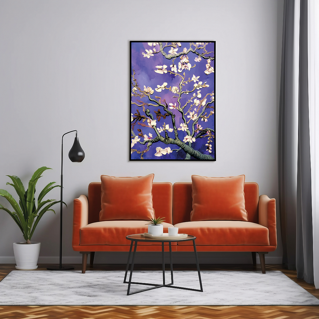 Almond blossom (Orange) By Vincent van Gogh - Art Print
