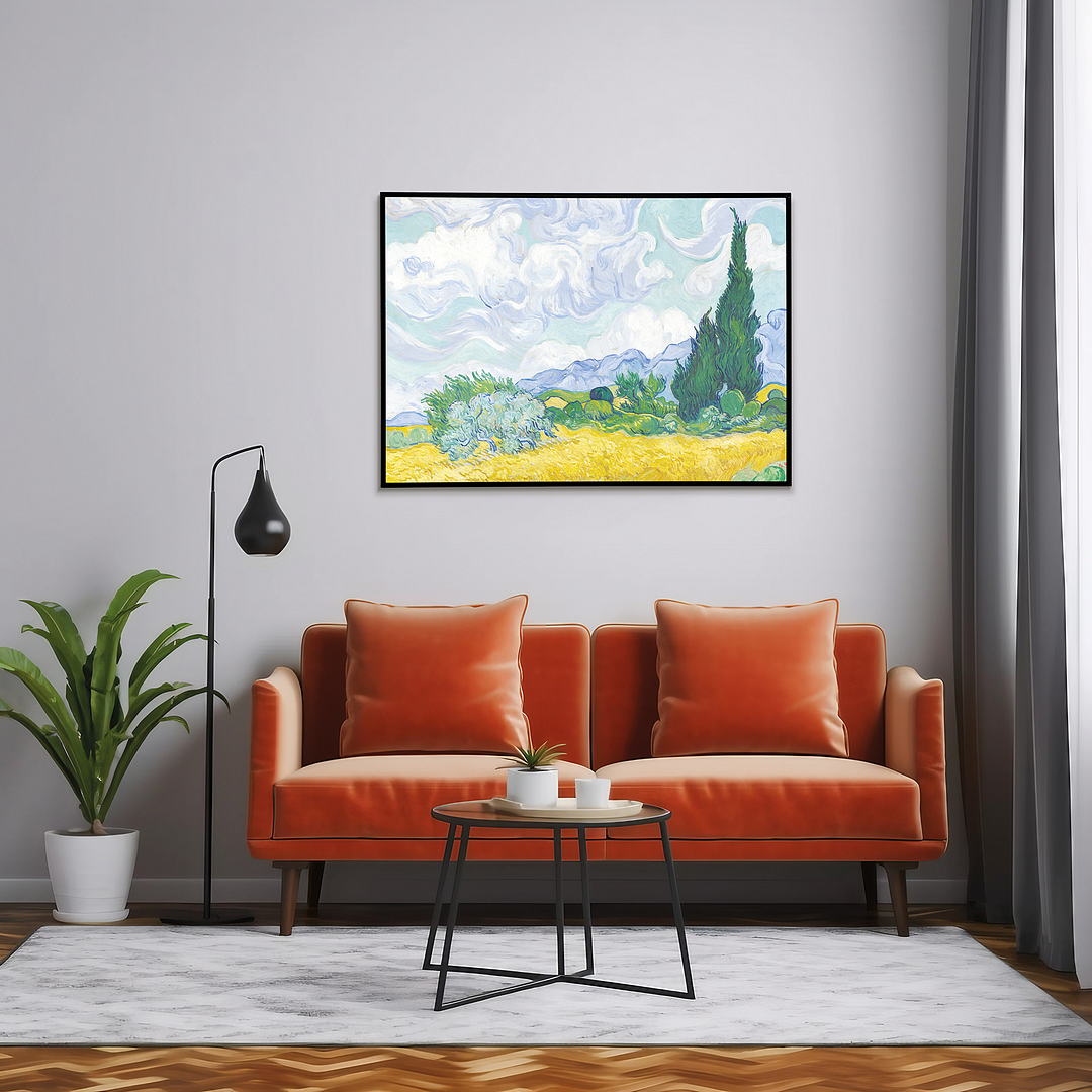 Wheat Field with Cypresses By Vincent van Gogh - Art Print