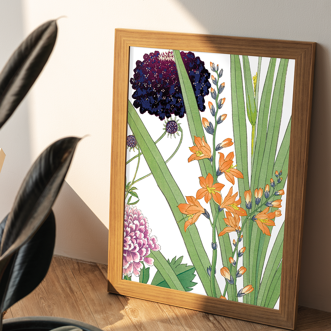 Scabiosa & Montbretia By Tanigami Kônan Art-Print